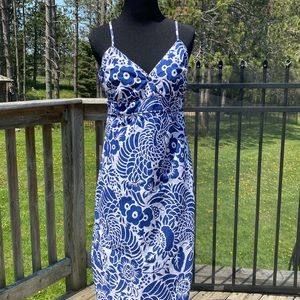 Reitmans Sundress in Blue and White Cotton